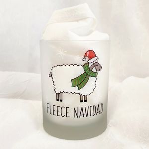 Culver Christmas Fleece Navidad Sheep Frosted Double Old Fashioned Glass …
